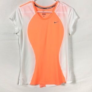 Nike Dri-Fit White and Tangerine Shirt